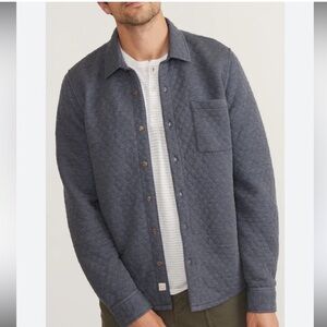 Marine Layer Corbet Quilted Gray Over-Shirt